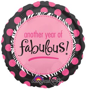 BOGO SALE - Another Year of Fabulous! Birthday Foil Balloon
