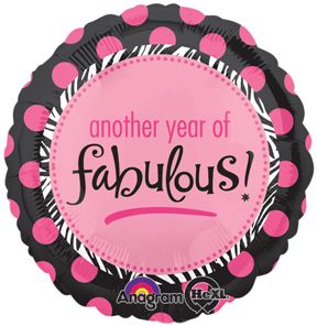 *Another Year of Fabulous! Birthday Foil Balloons, 18in