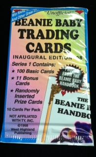 *Vintage Beanie Baby Trading Cards Pack, 10 cards - 1998