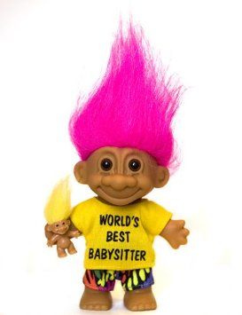 *Rare Best Babysitter Troll Doll 6in - by Russ Berrie