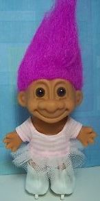 *Rare Best Ice Skater Troll Doll, 6in - by Russ Berrie