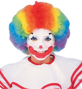 Kids Multi Color Clown Wig - Rainbow Afro - Halloween Spirit - Purim