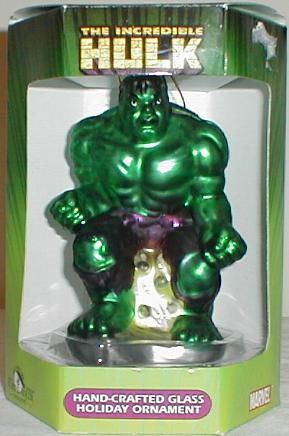 *Rare Incredible Hulk Ornament, Glass - by Kurt Adler - 2003 - Holiday