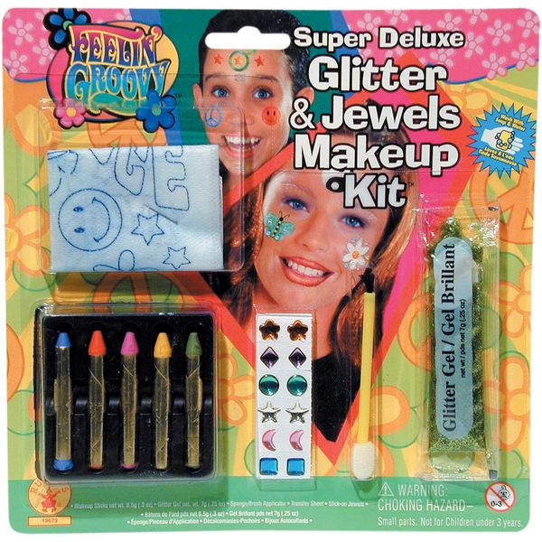 *Hippie Neon Face Paint, Carnival Makeup Sticks, Glitter - Halloween