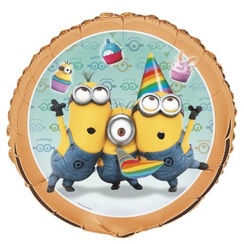 (#59) Despicable Me Party, Minions Foil Balloon, 18in - Licensed