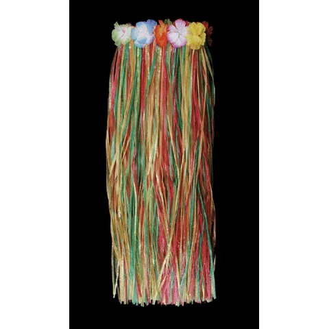 Colorful Hawaiian Hula Girl Grass Skirt - Rainbow - 24x18in - Luau Party - After Halloween Sale - under $20 - Pride