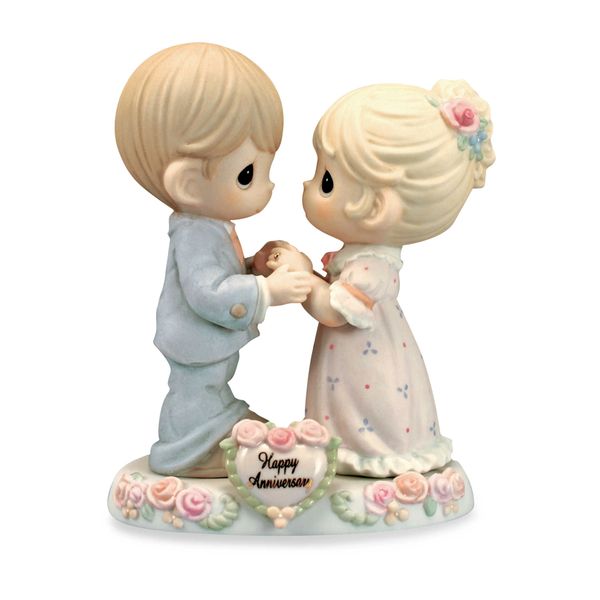 *Rare Precious Moments - our love was meant to be - Happy Anniversary Couple Figurine, Porcelain - 2003