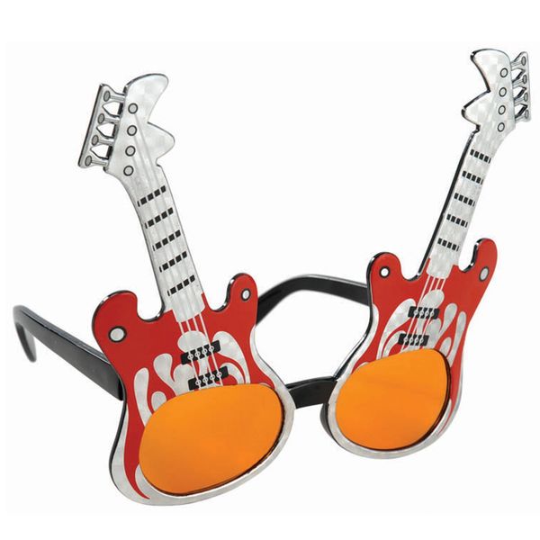 Rock Star Guitar Sunglasses - Punk Rocker - Purim - Halloween Spirit