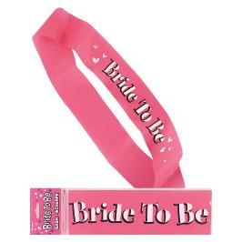 Pink Bride To Be Sash - Bridal Gifts - Bachelorette Party