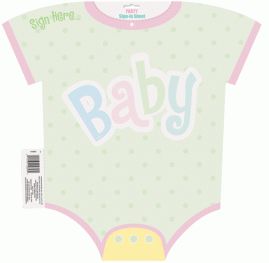 BOGO SALE - Baby Shower Guest Sign in Board Polka Dots Onesie Keepsake, 18in