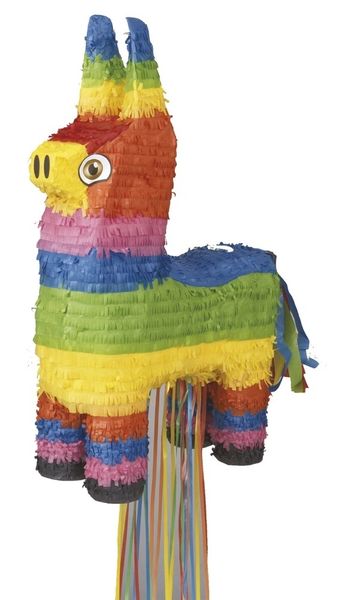 Mexican Fiesta Donkey, Burro Pull String Pinata - Birthday Party Supplies