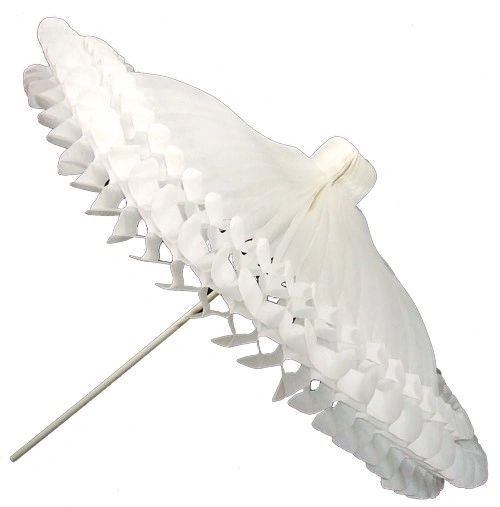 *White Honeycomb Umbrella Decoration - Bridal - Baby Shower, 28in