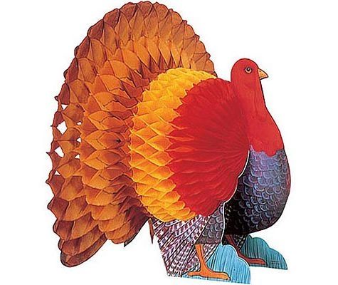 *Thanksgiving Turkey Honeycomb Table Centerpieces, 12in