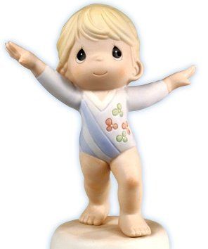 *Rare Precious Moments Porcelain You're a Perfect 10! - Gymnastics Girl Figurine, 2002 (104800)