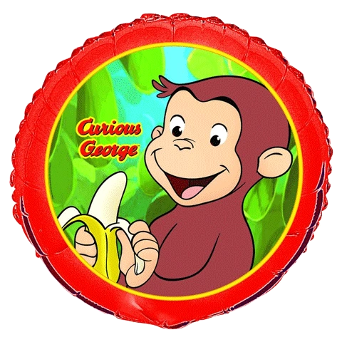 (#53) Little Monkey, Curious George Foil Balloon, 18in - Licensed
