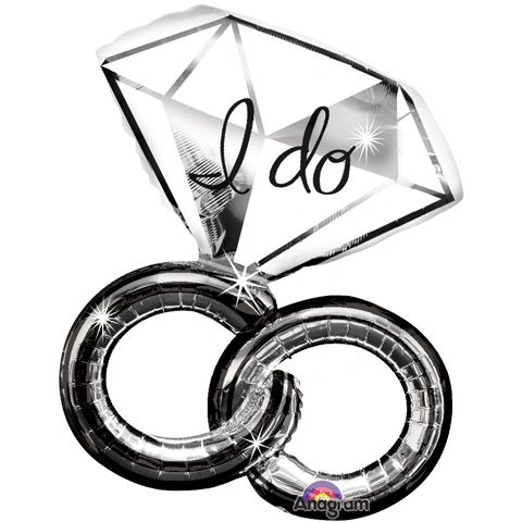 *I do, Wedding Diamond Engagement Ring Balloon - Super, 30in - Bridal