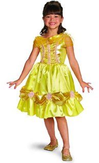 *Deluxe Disney Beauty and the Beast, Princess Belle Gold Dress, Girl's Fairy Tale - Halloween Costumes