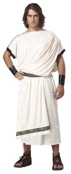 Greek, Roman Toga Tunic Costume, Mens - Couples Costumes - Halloween ...