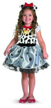 *Deluxe Disney 101 Dalmatians Dress, Toddler Girl's 3T-4T - Halloween Costumes