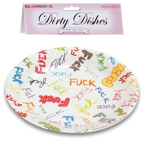 BOGO SALE - X-Rated F-Bomb Fuck Fun Adult Party Plates, 7in - 8ct