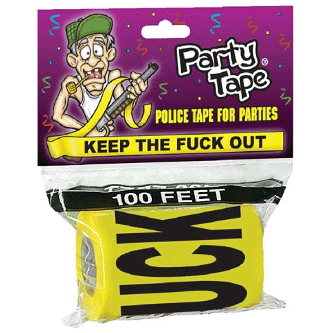 Yellow Crime Scene Tape: Keep The Fuck Out - 100 Feet