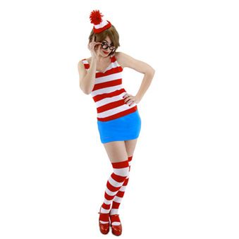 *Where's Waldo? Wenda Dress, Women's Large/XL - Halloween Costumes