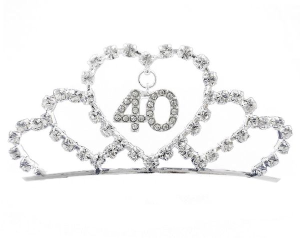 *40th Birthday Tiara, Crown - Rhinestones