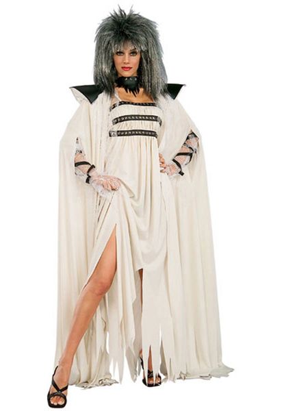 *Futuristic Bride of Frankenstein Costume, Punk Rock - Off White - Halloween Sale