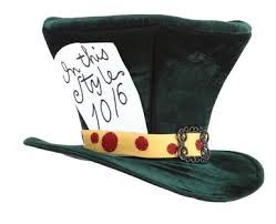 *Kids Alice in Wonderland Mad Hatter Top Hat - Green Velvet - Halloween