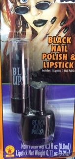 Black Lipstick and Nail Polish Set - Goth - Halloween Sale