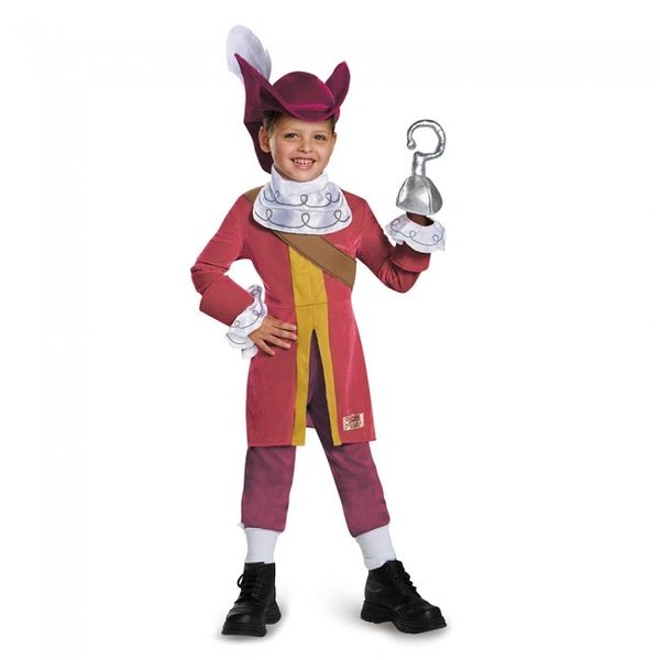 *Deluxe Captain Hook Jake Costume, Boys 4-6 - Never Land Pirates - Halloween