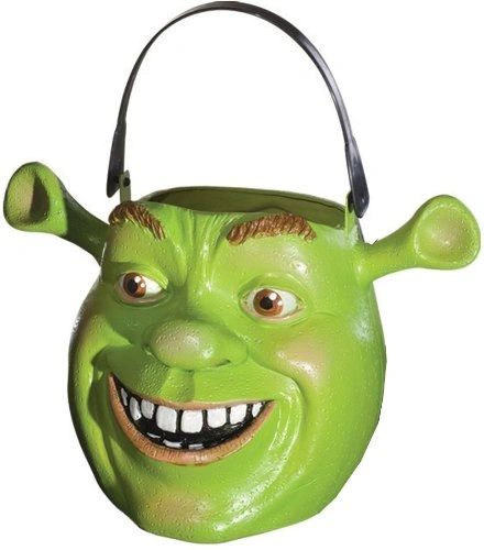 3D Shrek Halloween Trick or Treat Pail, 6in - Licensed - Halloween Spirit