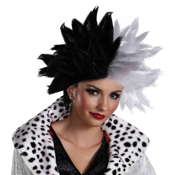 101 Dalmatians Cruella De Vil Wig - Ms Spot - Licensed - Halloween Sale