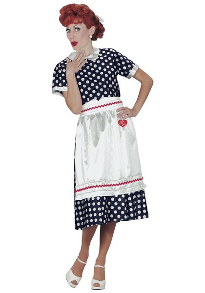 *I Love Lucy Polka Dot Costume Dress, Women's Medium - After Halloween Sale - Famous TV Personality