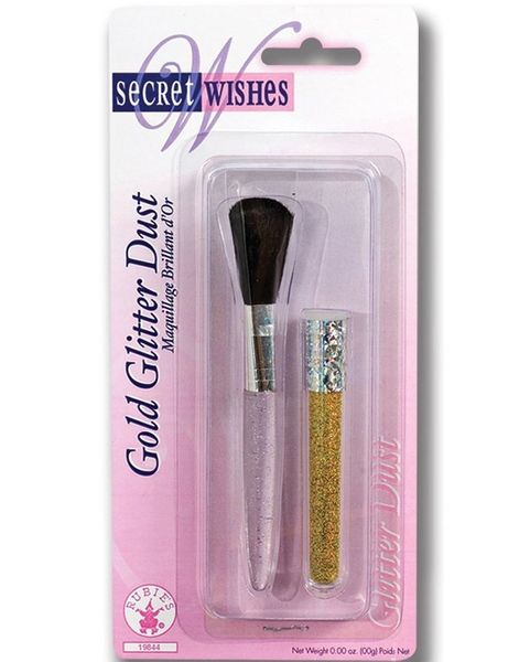 *Gold Glitter Make Up Dust & Brush, 2 Packs - Halloween