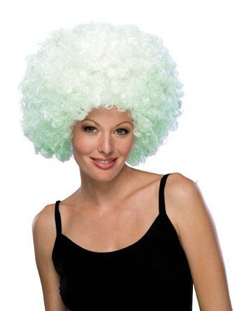 Glow in the Dark Afro Wig, Unisex - Purim - Halloween Sale