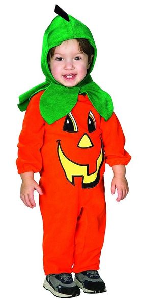 Baby Pumpkin Costume, Orange Pajama - up to 6 months - under $20 - Halloween Sale