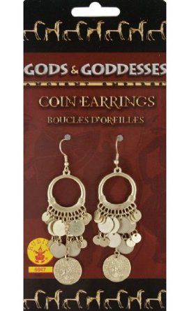 *Gold Coin Earrings - Roman, Greek - Halloween Sale