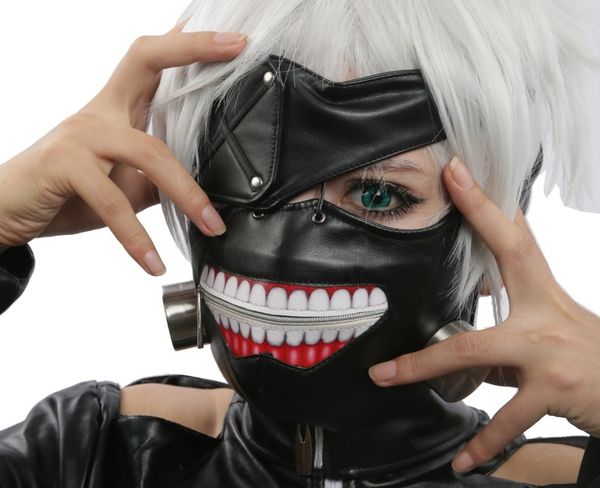 Rulercosplay Tokyo Ghoul Kaneki Ken Cosplay Mask, Zipper - After