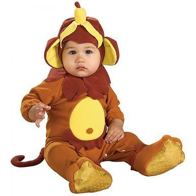 Monkey Costume, Infant 6-12mos - Jungle Safari Animals - Halloween Sale - under $20