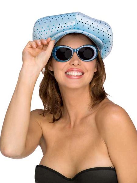 *Feeling Groovy Blue Disco Hat & Glasses, Unisex - Halloween Sale