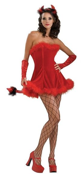 Sexy Red Devil Costume, Women's - Halloween Sale