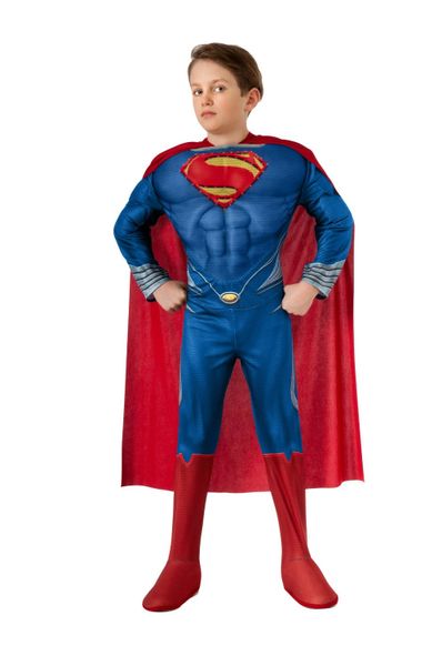 *Man of Steel Lite Up Superman Muscle Chest Costume, Boys - Halloween