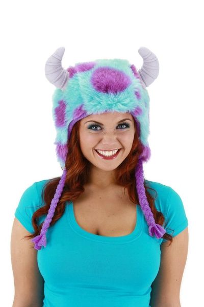 *Deluxe Monsters University Furry Sulley Hoodie, Hat Costume Accessory, Adult, Unisex - Halloween - Limited