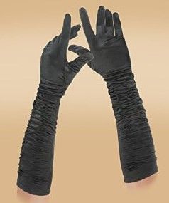 *Long Black Gloves, 18in - Halloween Spirit