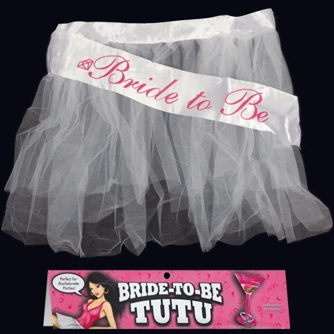 *Bride To Be Tutu, White - Bridal Gifts - Shower - Bachelorette