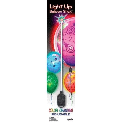 *TWO! Light Up Balloon Sticks, Multi Color, 7in - Re-Usable - Birthdays - Weddings - Celebrations