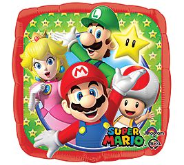 *Super Mario Bros Square Foil Balloon, 18in