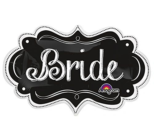 Bride Chalkboard Sign Foil Balloon, 27in - Wedding Balloons