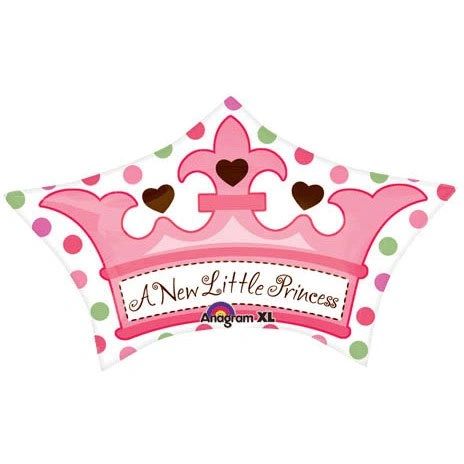 BOGO SALE - It's a Girl Pink Foil Balloon - A New Little Princess Crown, 24in